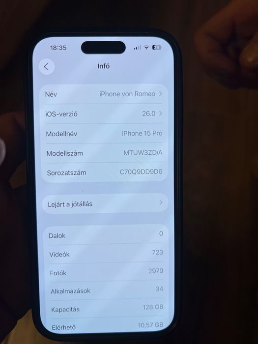 iPhone 15 pro Akku:87%