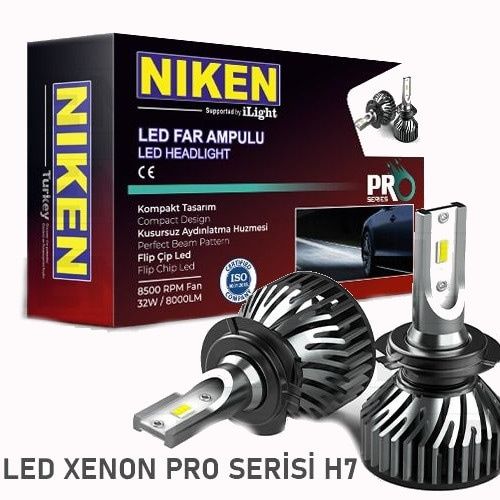 Niken led PRO 3-то поколение лед лампи, крушки за Фар H7, H4, H1, H11