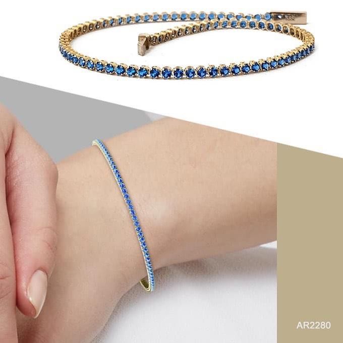 Bratata Tennis AUR 14 K model nou unise AR JEWELS(AR2280)