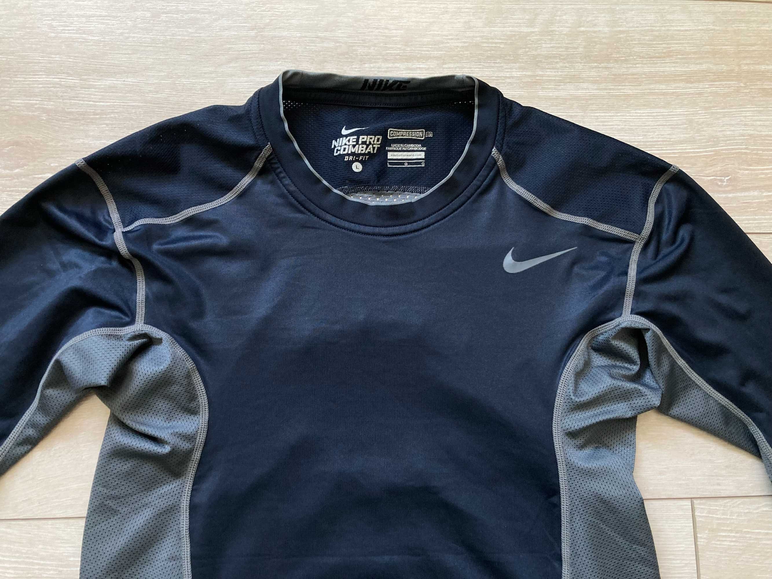 Найк Nike Pro Combat Compression Dri Fit мъжка блуза фланела размер L