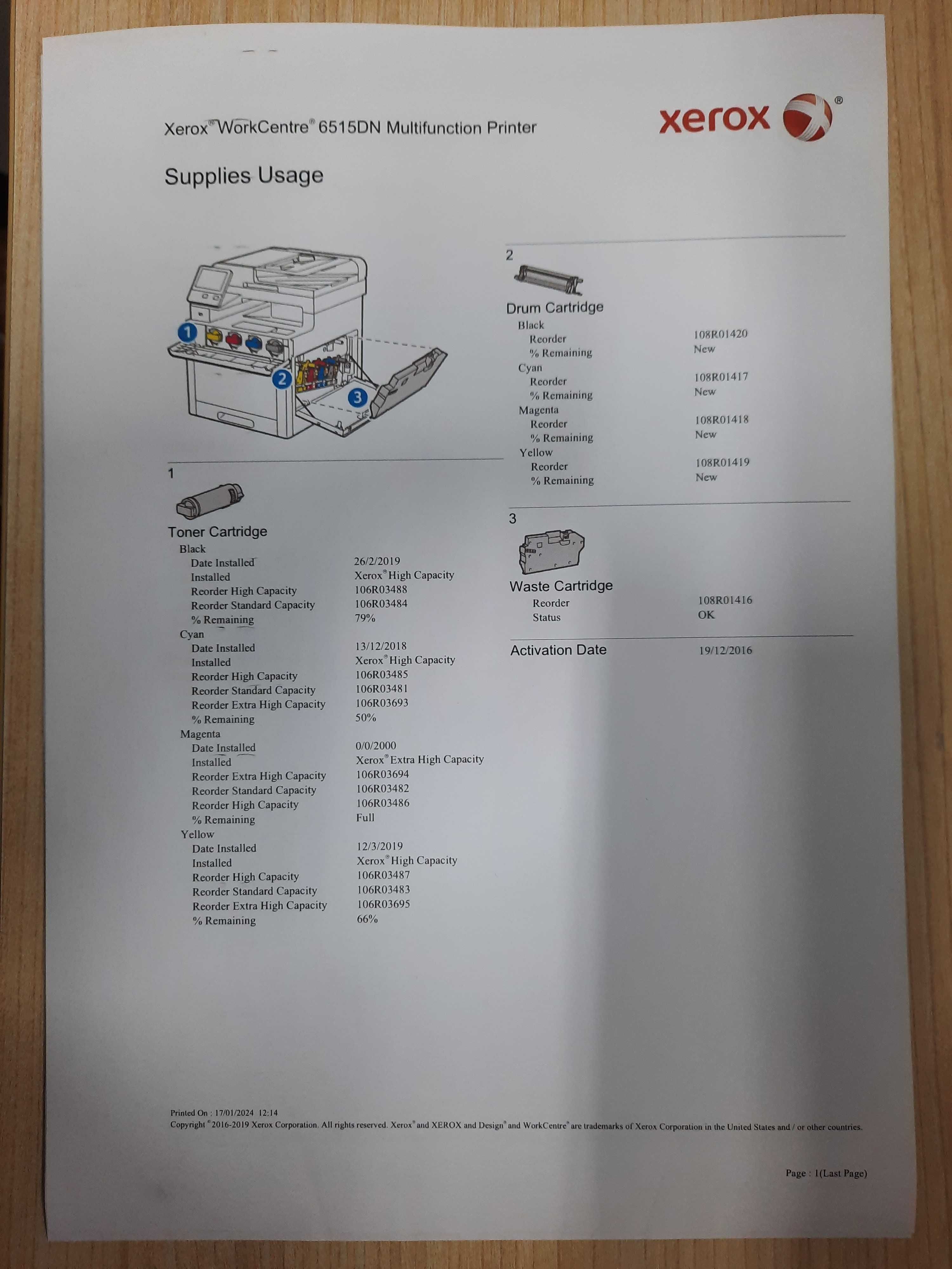 Цветно лазерно устройство XEROX WC6515