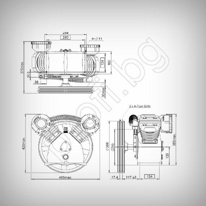 Глава за компресор LB50 630/520 l/m LACME ЛИЗИНГ