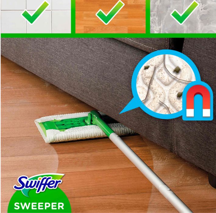 Mop swiffer nou kit+rezerve umede