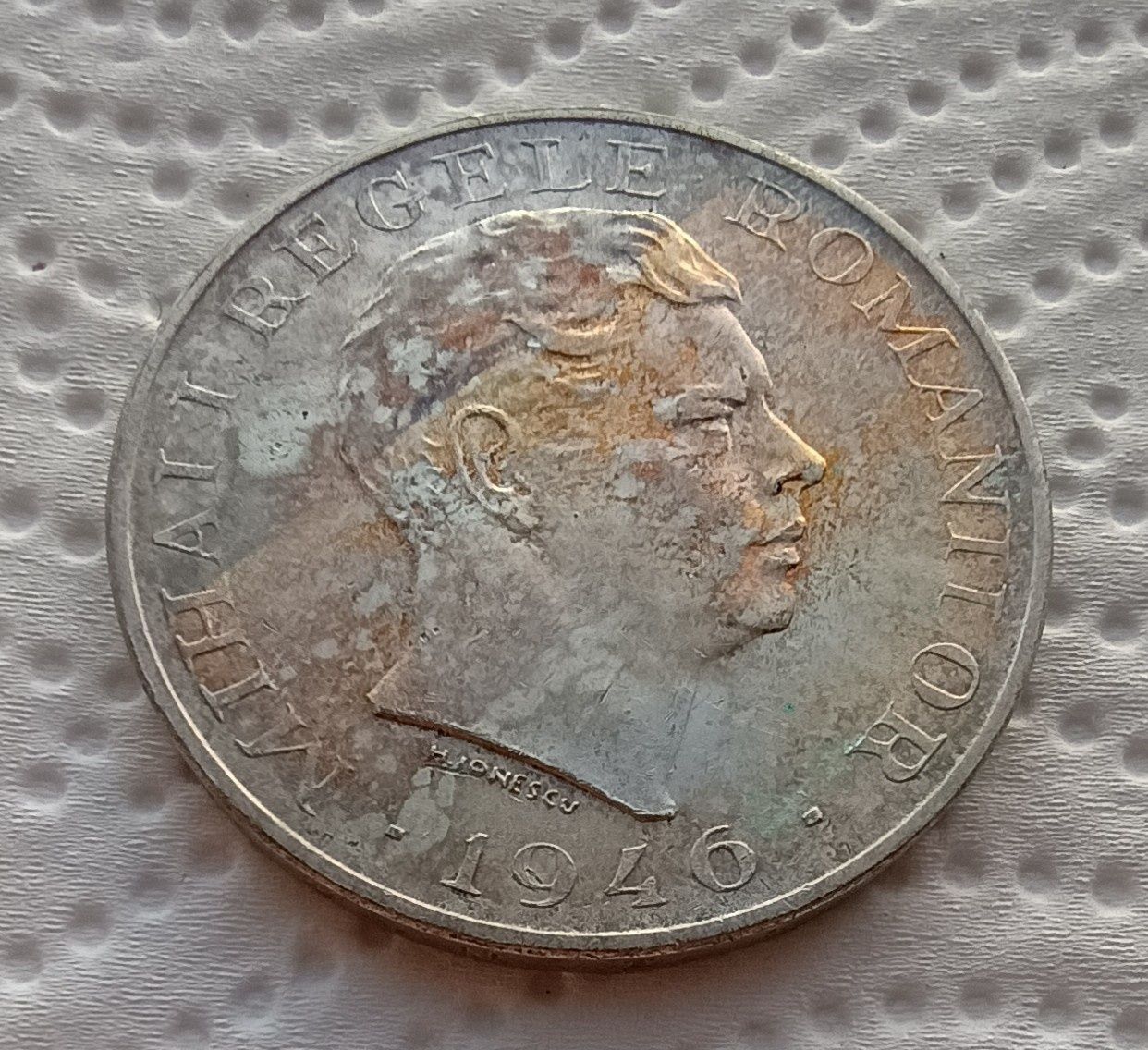 100000 lei 1946 - 25 grame argint - stare foarte bună