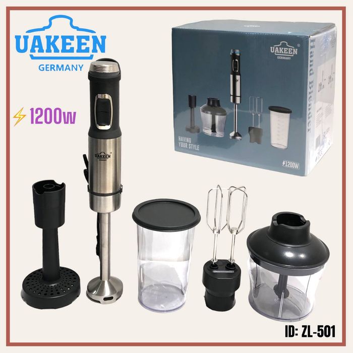 Погружной блендер 5в1 UAKEEN ZL-501 чоппер миксер ruchnoy blender