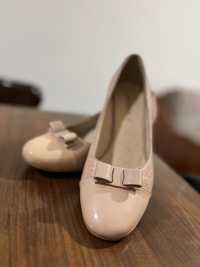 Pantofi piele naturală-roz pudrat-DESKA