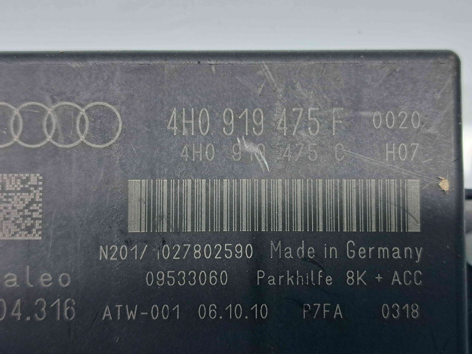 Modul senzori parcare AUDI A6 (4G2, C7) [Fabr 2011-2017] 4H0919475F