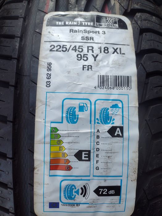 Нови 2бр.225/45/18 Uniroyal RS3 dot0619 RFT