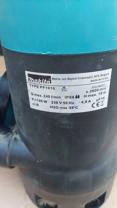 Потопяема помпа за мръсна вода Makita - PF1010, 1100W, 240 l/min