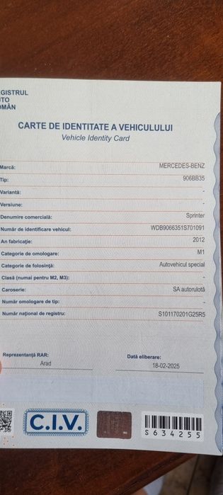 Vand autorulota camper van sprinter 319