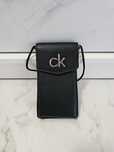 Калъф - Calvin Klein, калъф за телефон, висящ, за врата, кожен