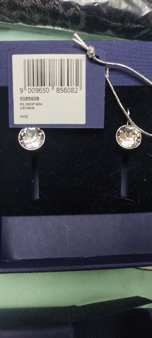 Серьги Swarovski PE Drop Mini CRY/RHS