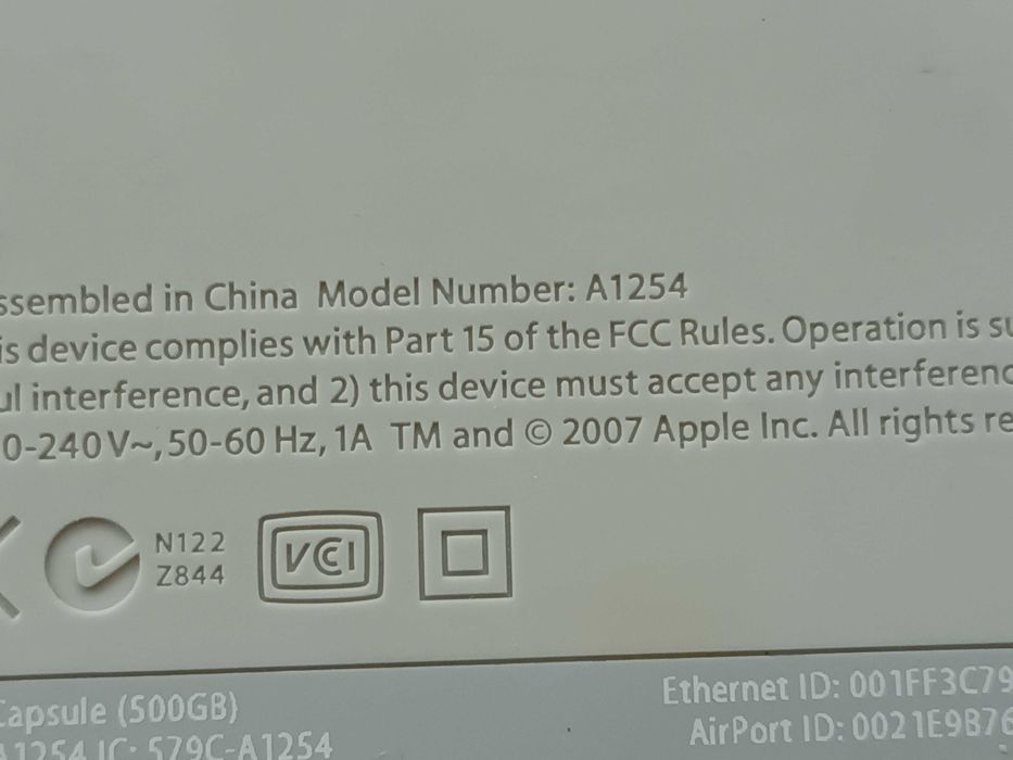 Apple Airport Time Capsule A1254 500Gb si A1355 2TB pentru piese
