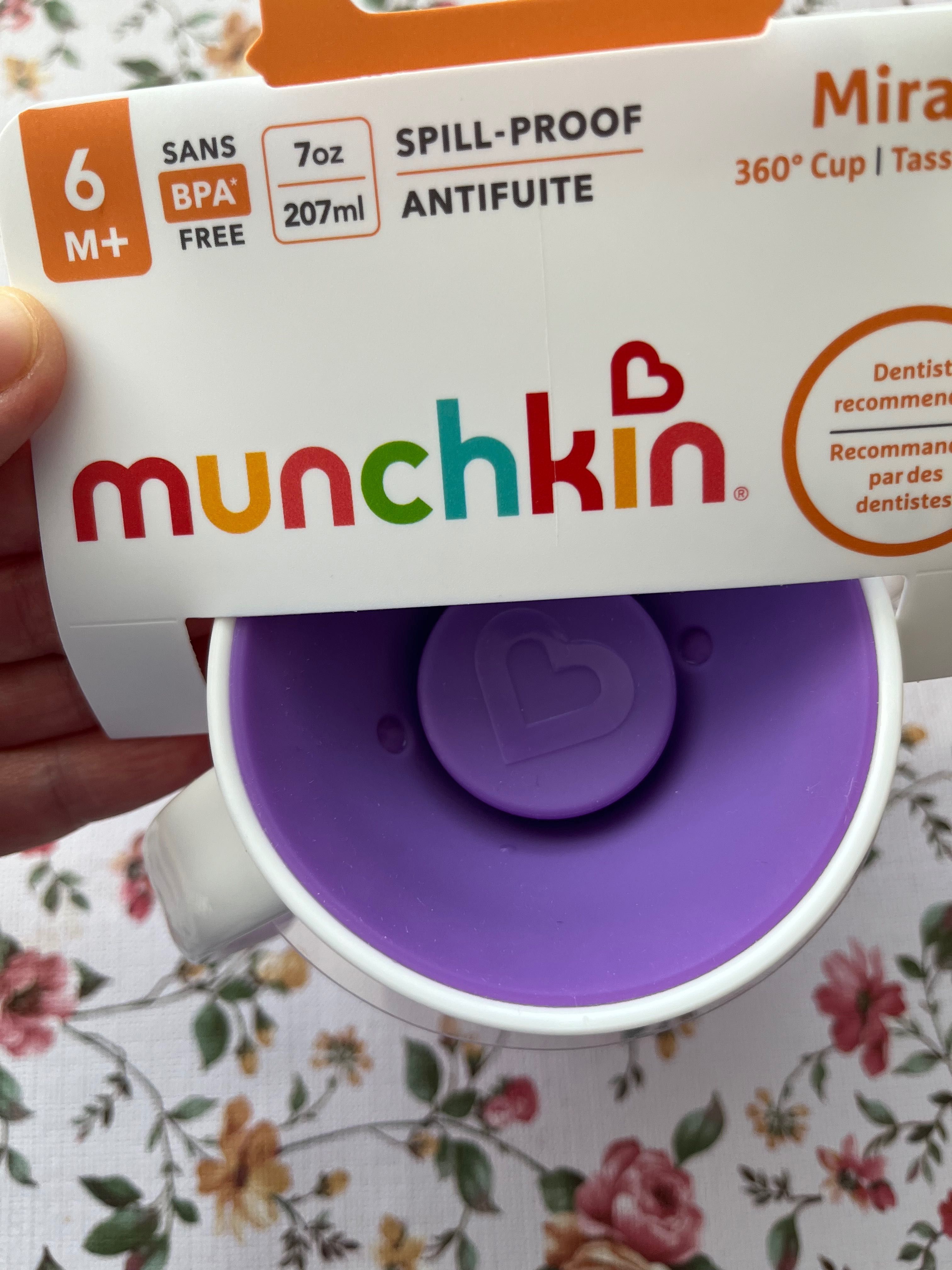 Cana premium Munchkin "Miracle 360° Cup", 6 luni +, culoare Mov
