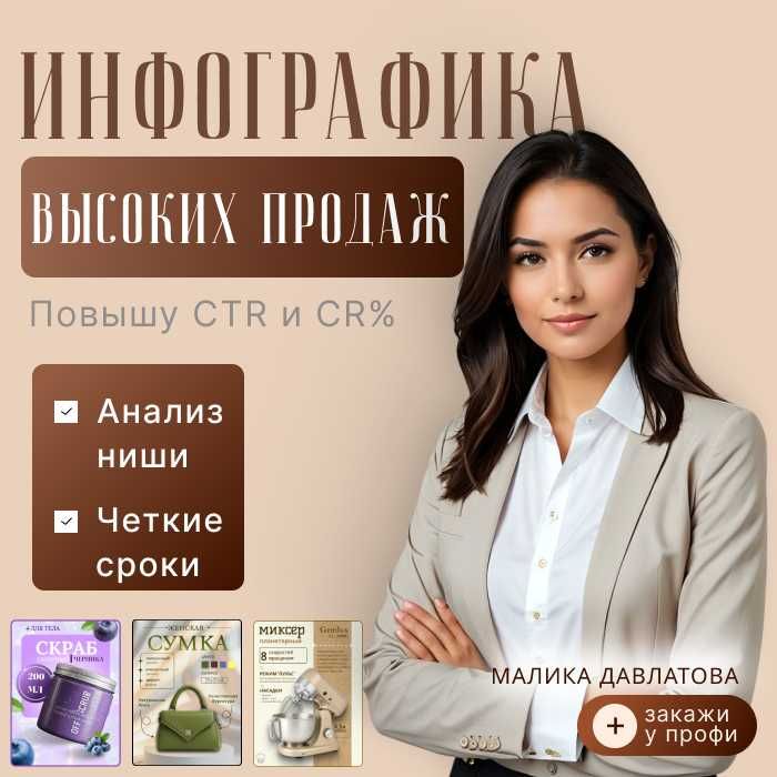 Инфографика и дизайн для маркетплейсов — делаю карточки, что продают!