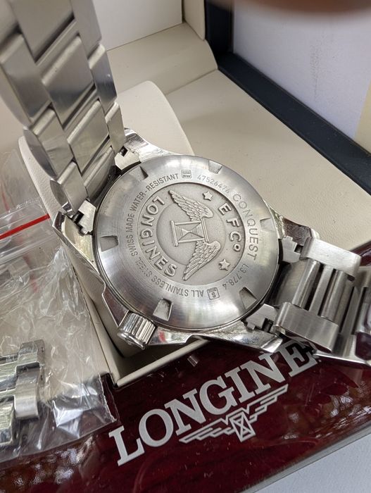 Longines 43mm без коронката с кутия и документи ку