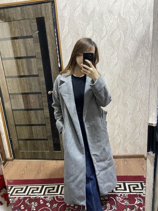 Пальто серое продается качество хорошая