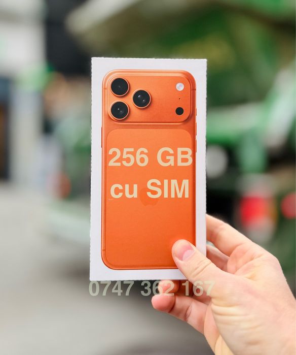 -cu SIM - iPhone 17 Pro Max 256GB Cosmic Orange Nou Sigilat