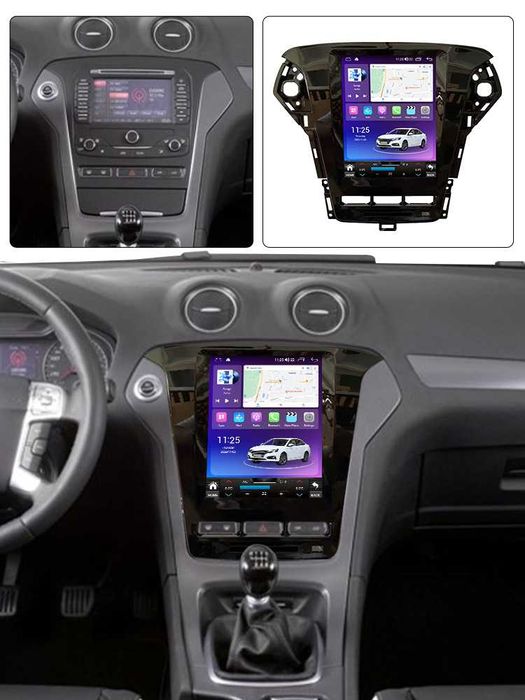 Navigatie Android TESLA Ford Mondeo 2011 -2014 1/6 Gb Ram Waze Carplay
