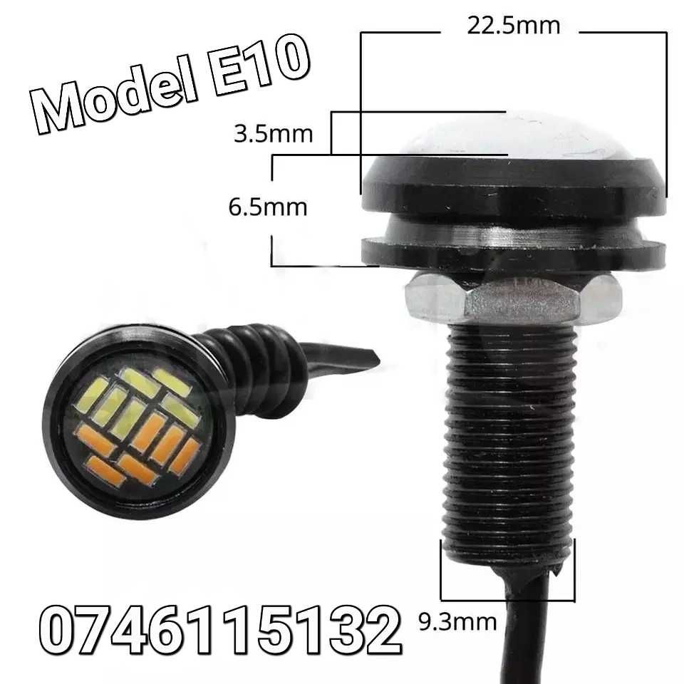 Mini Proiector LED-5W-Atv-Motocicleta-Moto-Pozitie-Semnalizare-Nou-E10