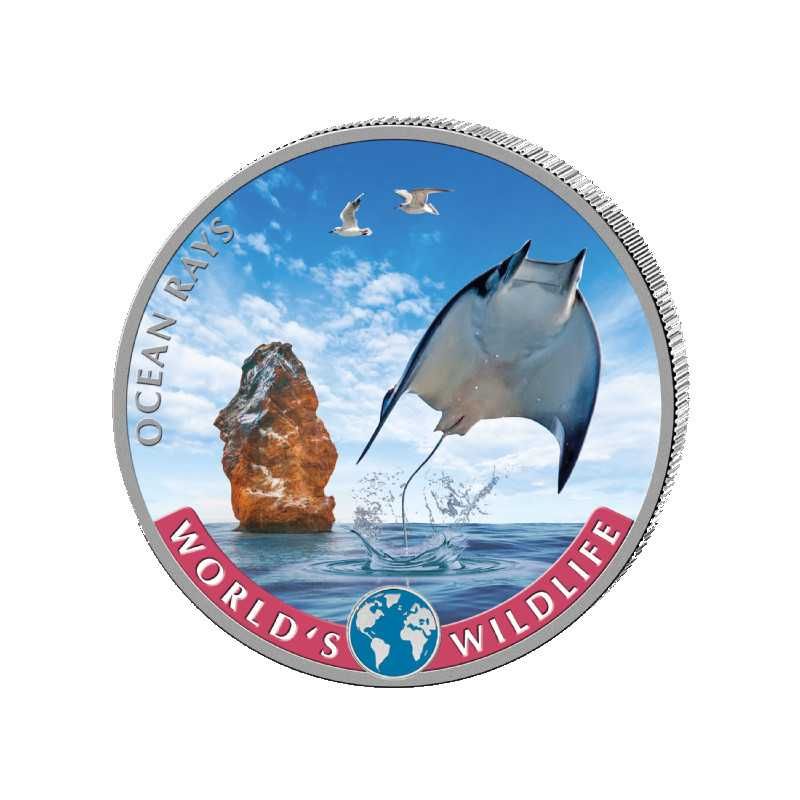СРЕБРО 1 OZ 999 Цветни Конго, Самоа, Тувалу, САЩ