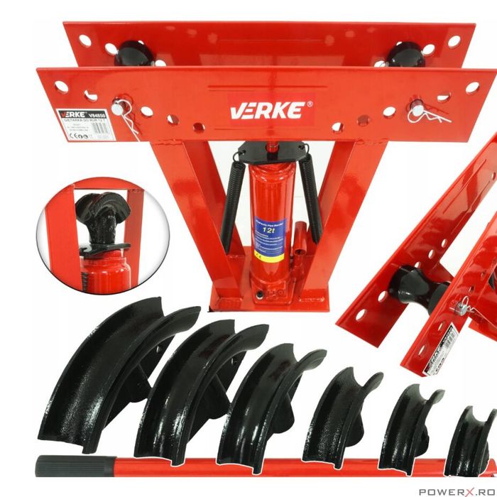 Masina hidraulica pentru indoit tevi, presa 12 tone, Verke