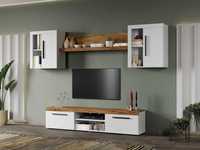 Set Mobila Living Bliss Alb/Stejar Auriu C04