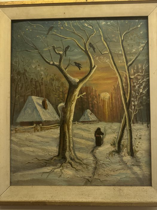 Vand tablou cu peisaj de iarna