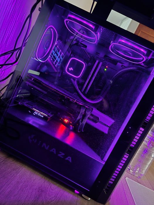 Carcasa pc inaza tanker - panou sticla