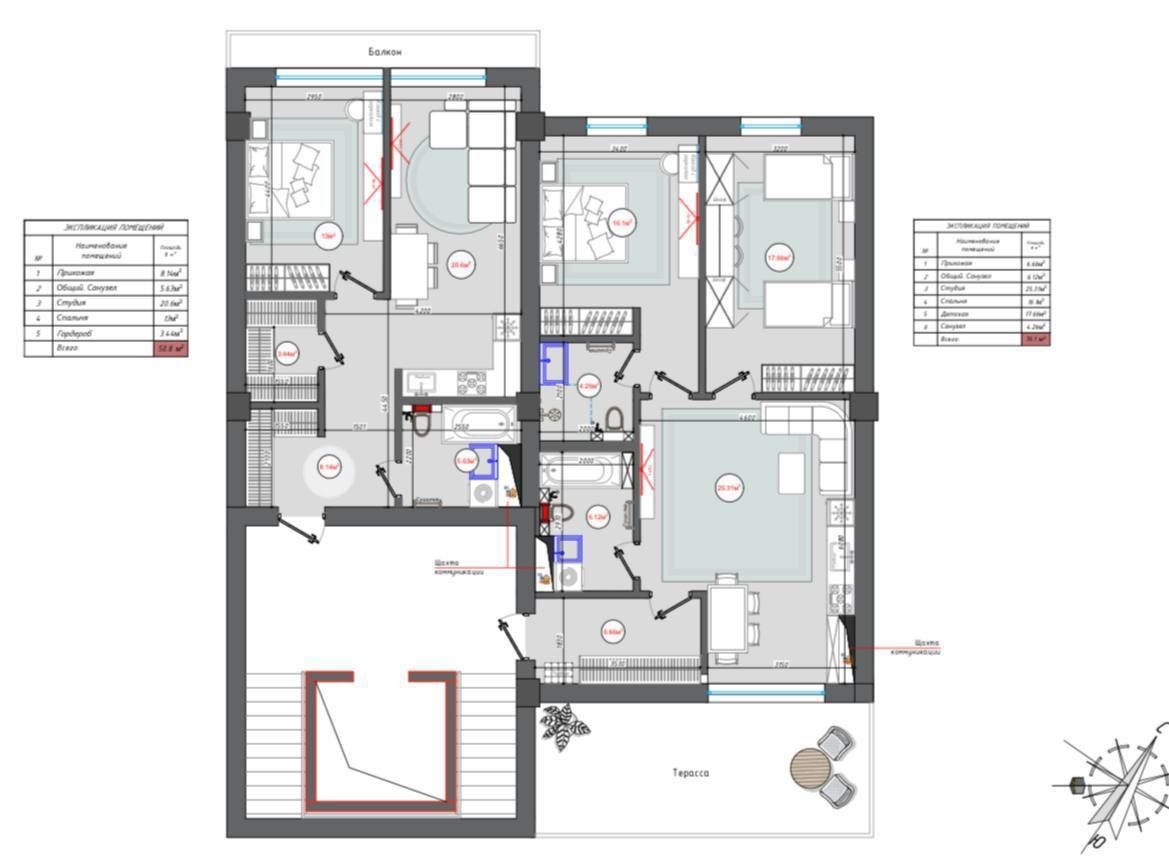 Продается 5ти ком квартира, ЖК Nukus Avenue, ор-р: ул.Нукусская,170м²