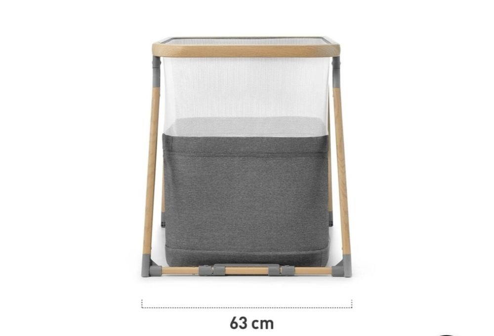 Patut 4 in 1 Kinderkraft Sofi, pliabil, functie de tarc, Gri