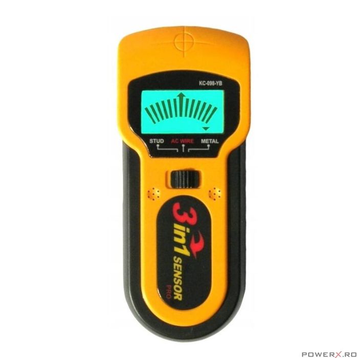 Detector profile si cabluri electrice, metale, tevi in pereti, afisaj