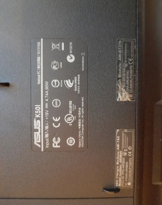 Laptop Asus K50I - piese dezmembrare