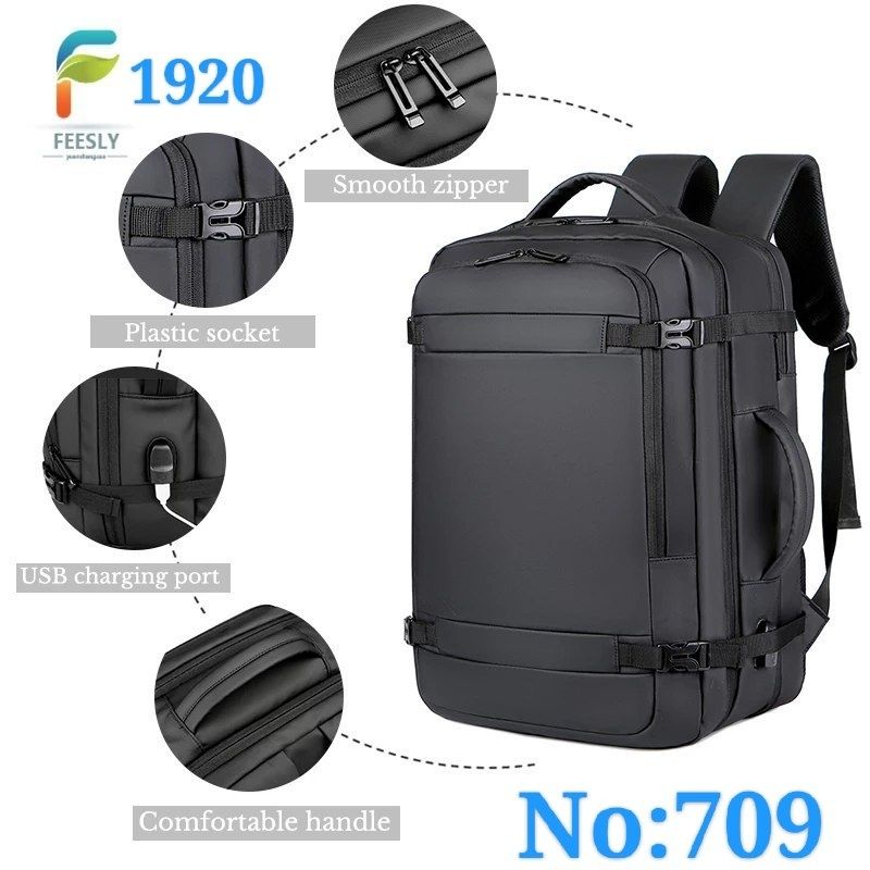 Городской смарт-рюкзак с функцией расширения и USB портом. 3730