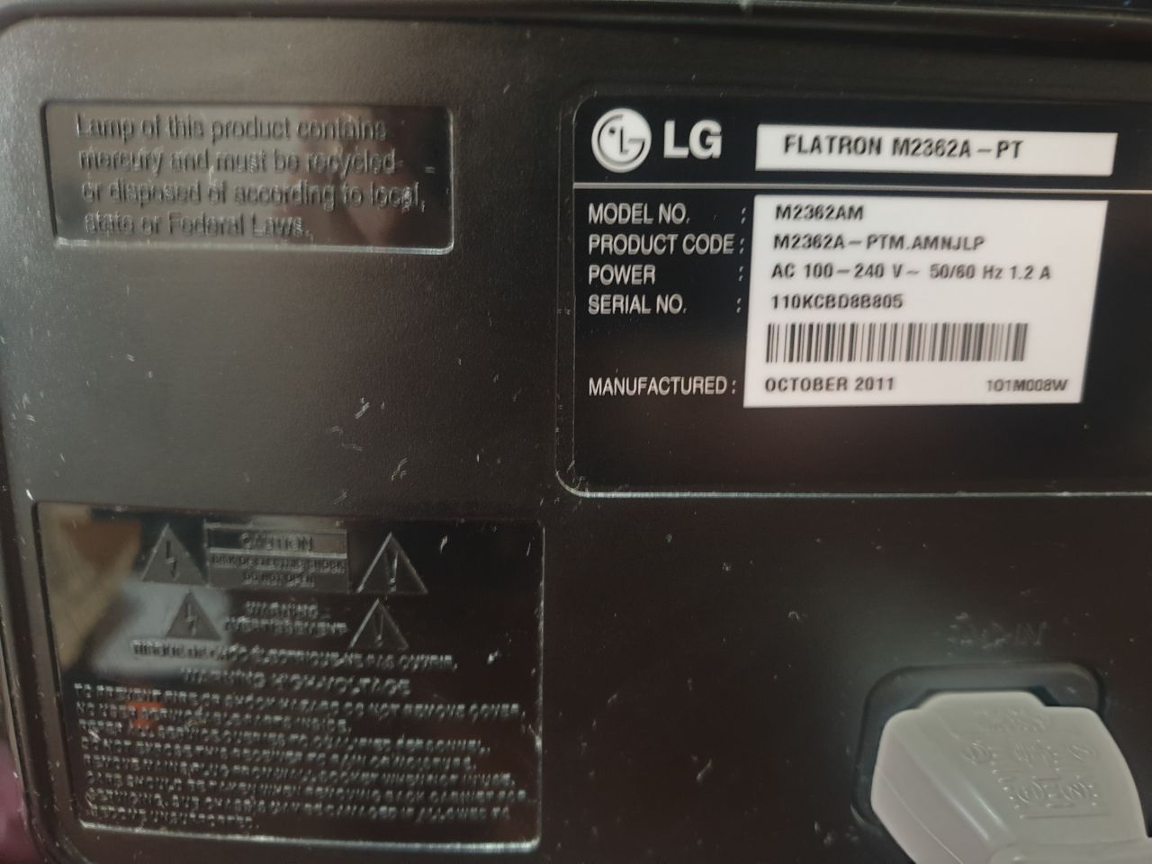 "LG" телевизор/монитор LCD FLATRON