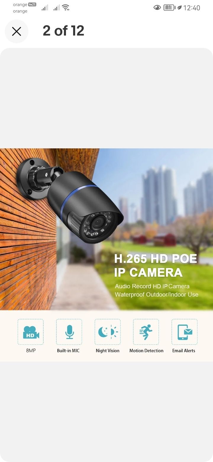 Camera 8 mp - 4k ultra HD.