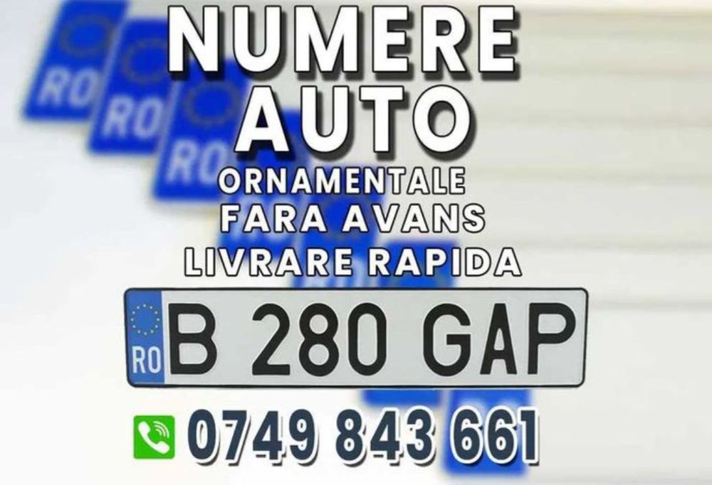 Numere auto / placute auto ornamentale