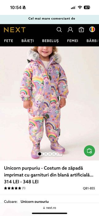 Combinezon de iarnă next mărime 92, nou!