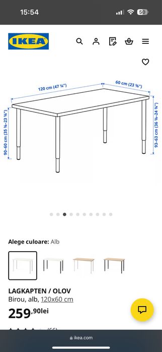Birou reglabil Ikea