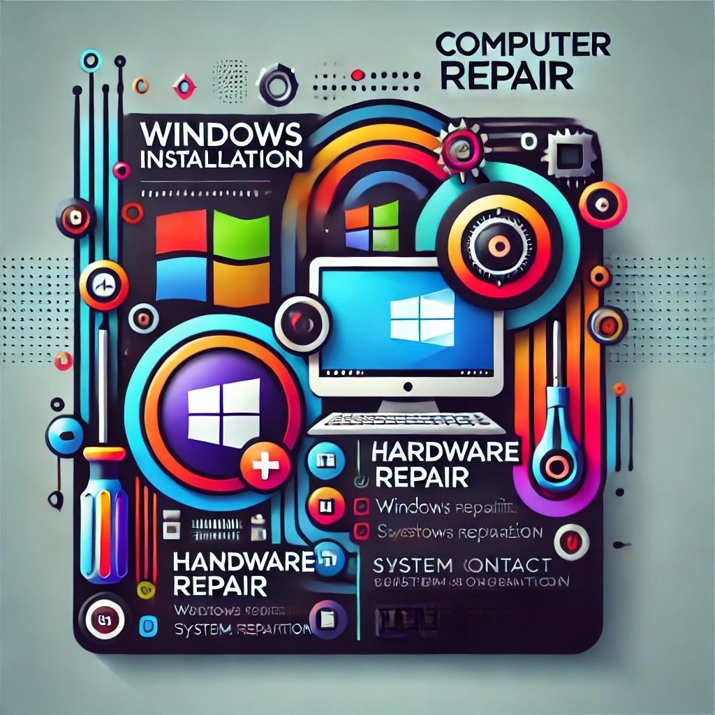 Servicii IT - Instalare windows, mentenanță și reparații hardware