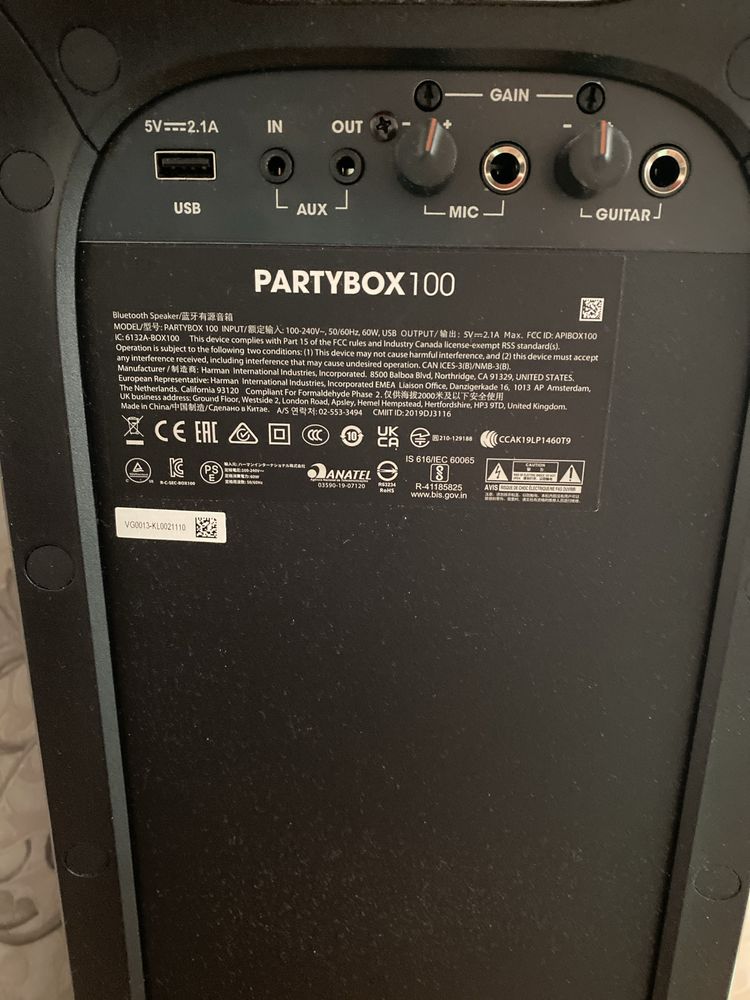Портативная колонка JBL PartyBox 100