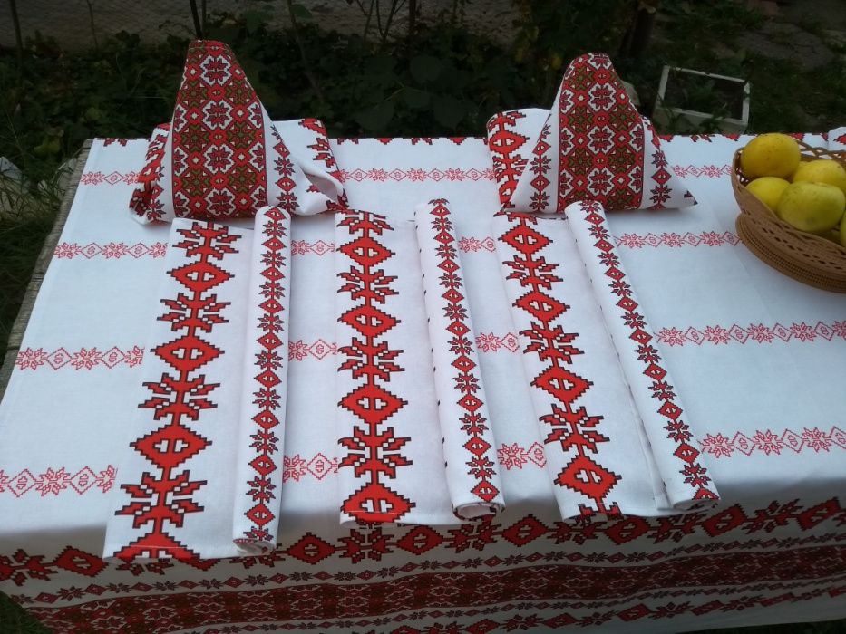 Set Fata de masa bumbac +6 stergare Tradițional Romanesc, Restaurante