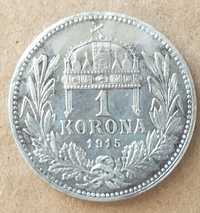 Monedă, 1 Koroana din argint anul 1915