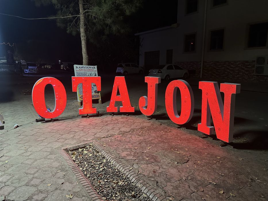 Otajon va onajon yozuvlarini tayyorlab beramiz bukva sahna