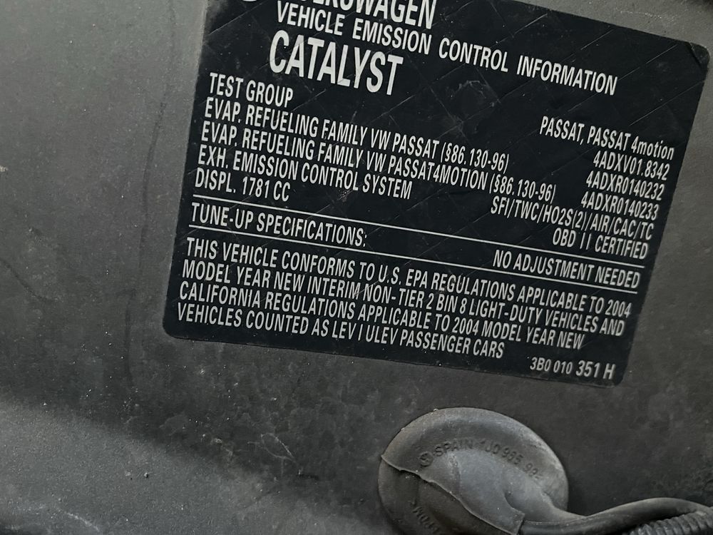 Passat b5.5 1.8t awm america 170 cai