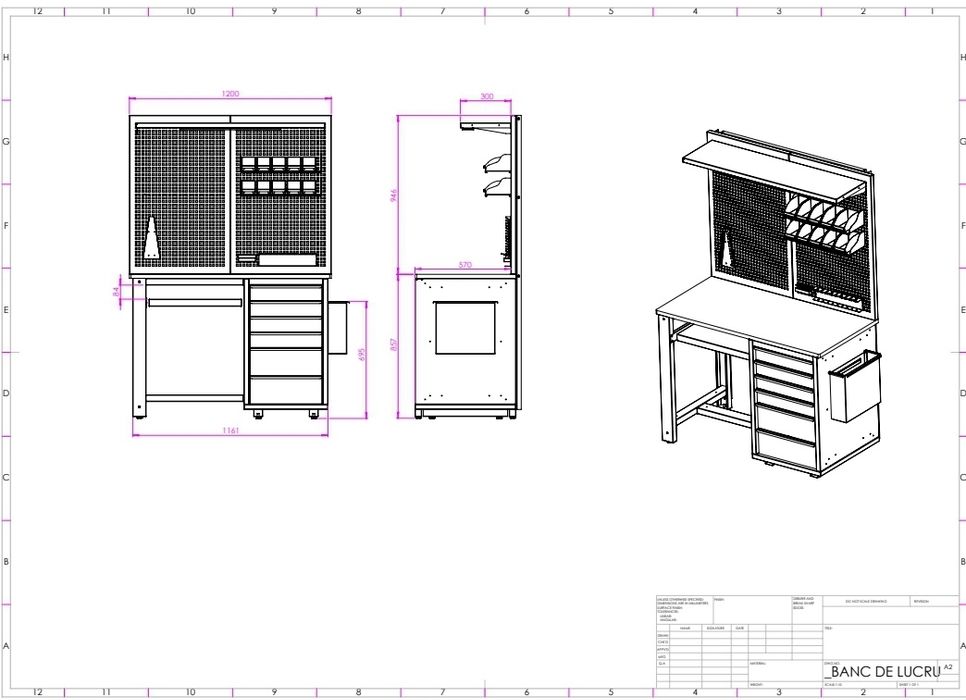 Banc de lucru industrial profesional