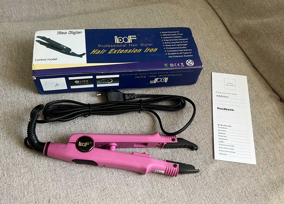 Aparat profesional LooF L-601 pentru extensii păr, ca nou, cutie