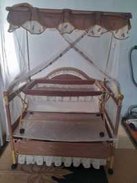 Колыбельная кровать 2-в-1,  Металлическая кровать для малышей