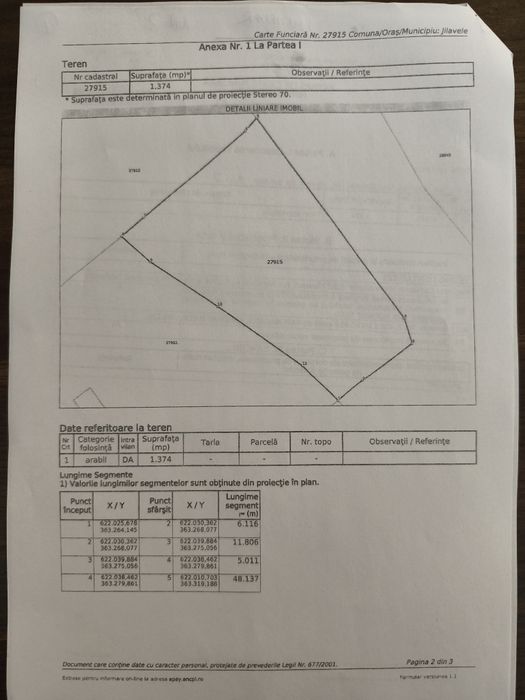 Teren intravilan langa lac, comuna Jilavele, 16.7 euro/mp