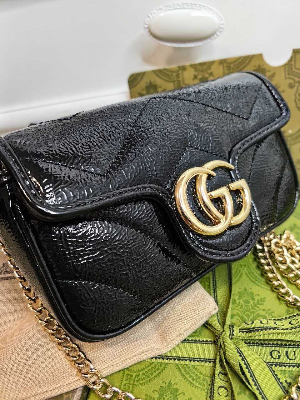 Дамска Чанта GUCCI GG MARMONT SUPER Mini Bag 100% Leather